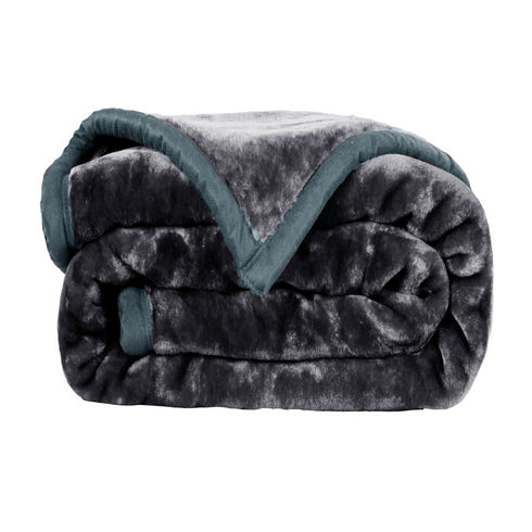 Charcoal Grey - Premium Double Bed Winter Mink Blanket
