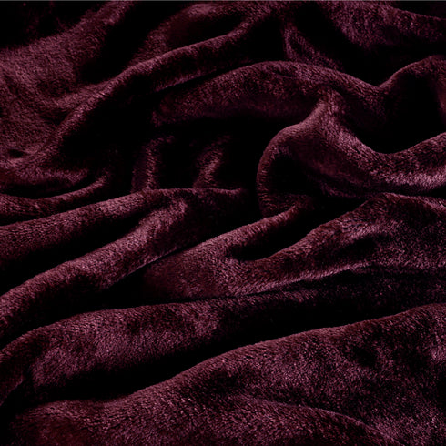 Wine Shade - Premium Double Bed Winter Mink Blanket