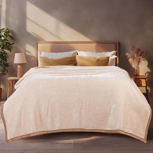 Mauve - Premium Double Bed Winter Mink Blanket