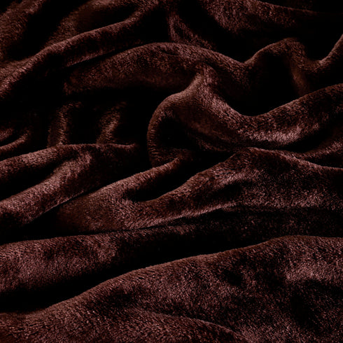 Chocolate Shade - Premium Double Bed Winter Mink Blanket