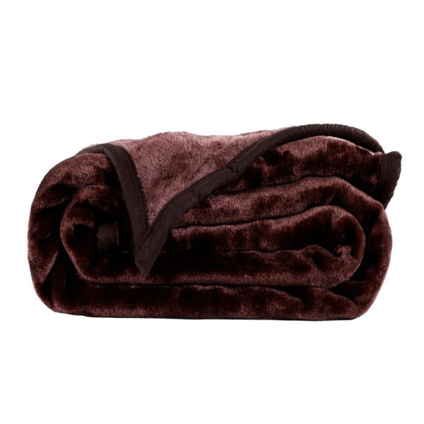 Mocha Brown - Dual Season Premium Double Bed Blanket