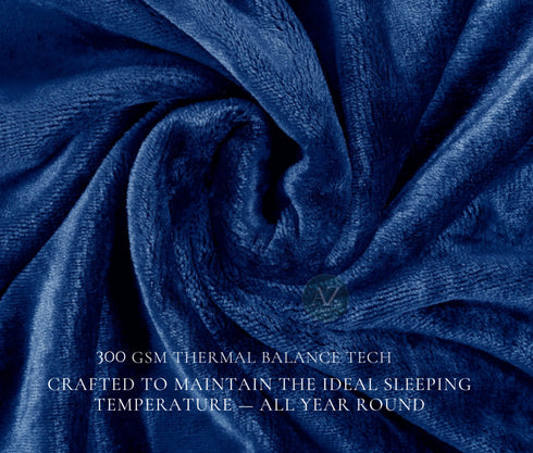 Cobalt Blue Super Soft All Season Premium AC Blanket