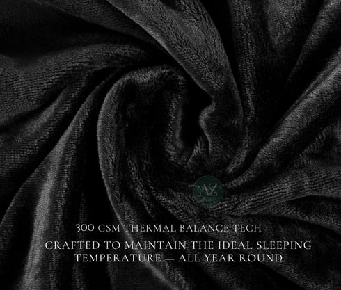 Midnight Black Super Soft All Season Premium AC Blanket