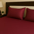 Wine Red - Cotton Feel Fitted Bedsheet Set