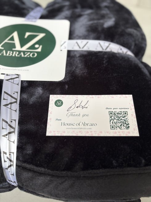 Midnight Black - Premium Double Bed Winter Mink Blanket