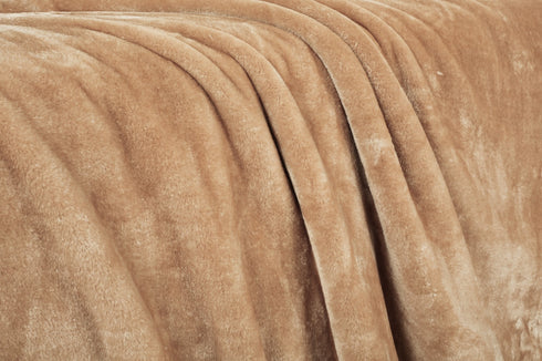 Beige Shade - Premium Double Bed Winter Mink Blanket