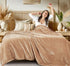 Beige Shade - Premium Double Bed Winter Mink Blanket