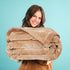Beige Shade - Premium Double Bed Winter Mink Blanket