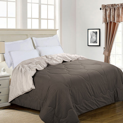 Chocolate Premium Soft King Size Reversible All Season AC Comforter