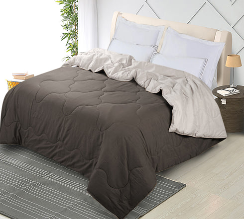Chocolate Premium Soft King Size Reversible All Season AC Comforter