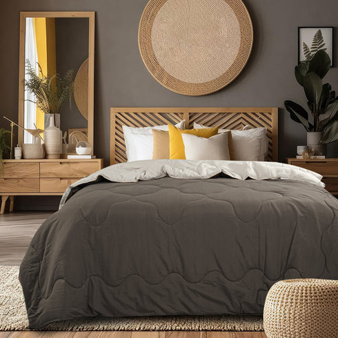 Chocolate Premium Soft King Size Reversible All Season AC Comforter