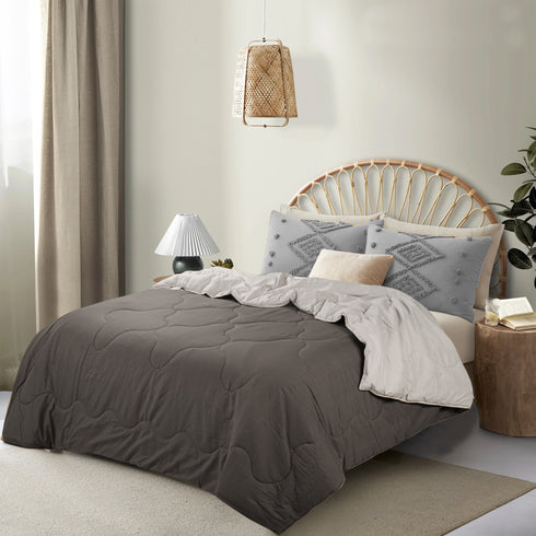 Chocolate Premium Soft King Size Reversible All Season AC Comforter