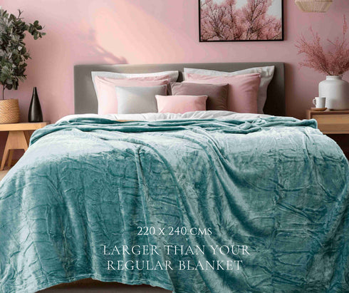 Clouded Blue - Super Soft All Season Premium AC Blanket