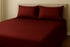 Wine Red - Cotton Feel Fitted Bedsheet Set