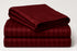 Wine Red - Cotton Feel Fitted Bedsheet Set