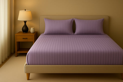 Lavender Mist - Cotton Feel Fitted Bedsheet Set