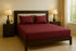 Wine Red - Cotton Feel Fitted Bedsheet Set
