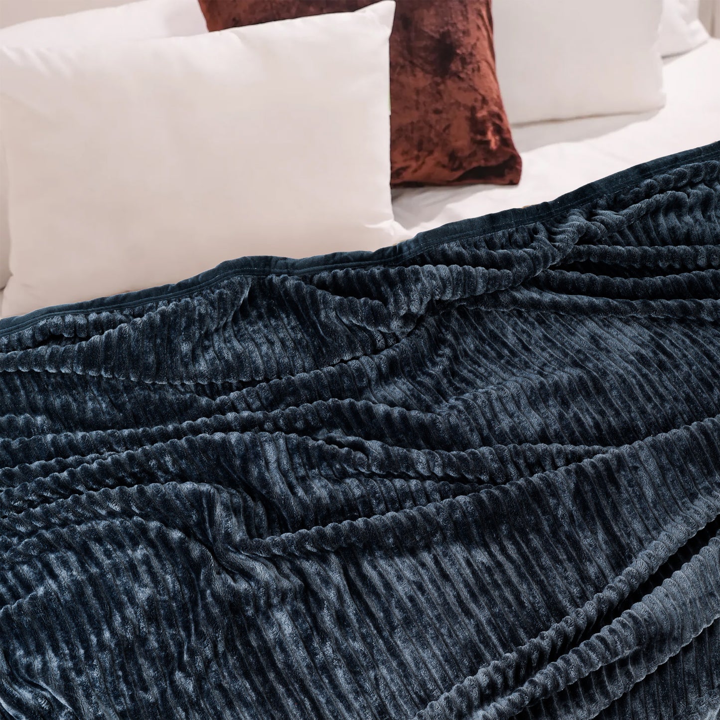 Midnight Black Plush Premium AC Blanket