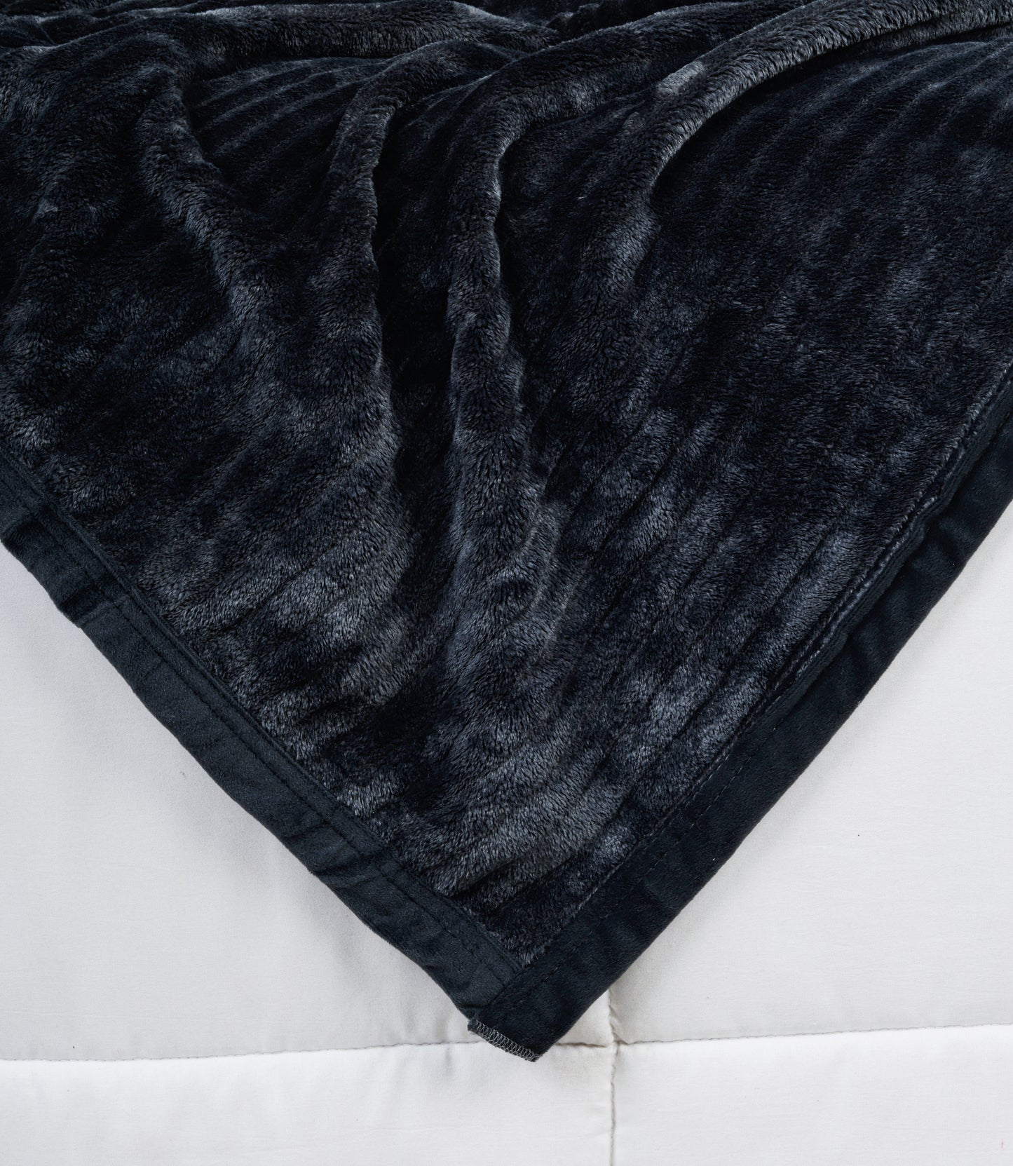 Midnight Black Plush Premium AC Blanket