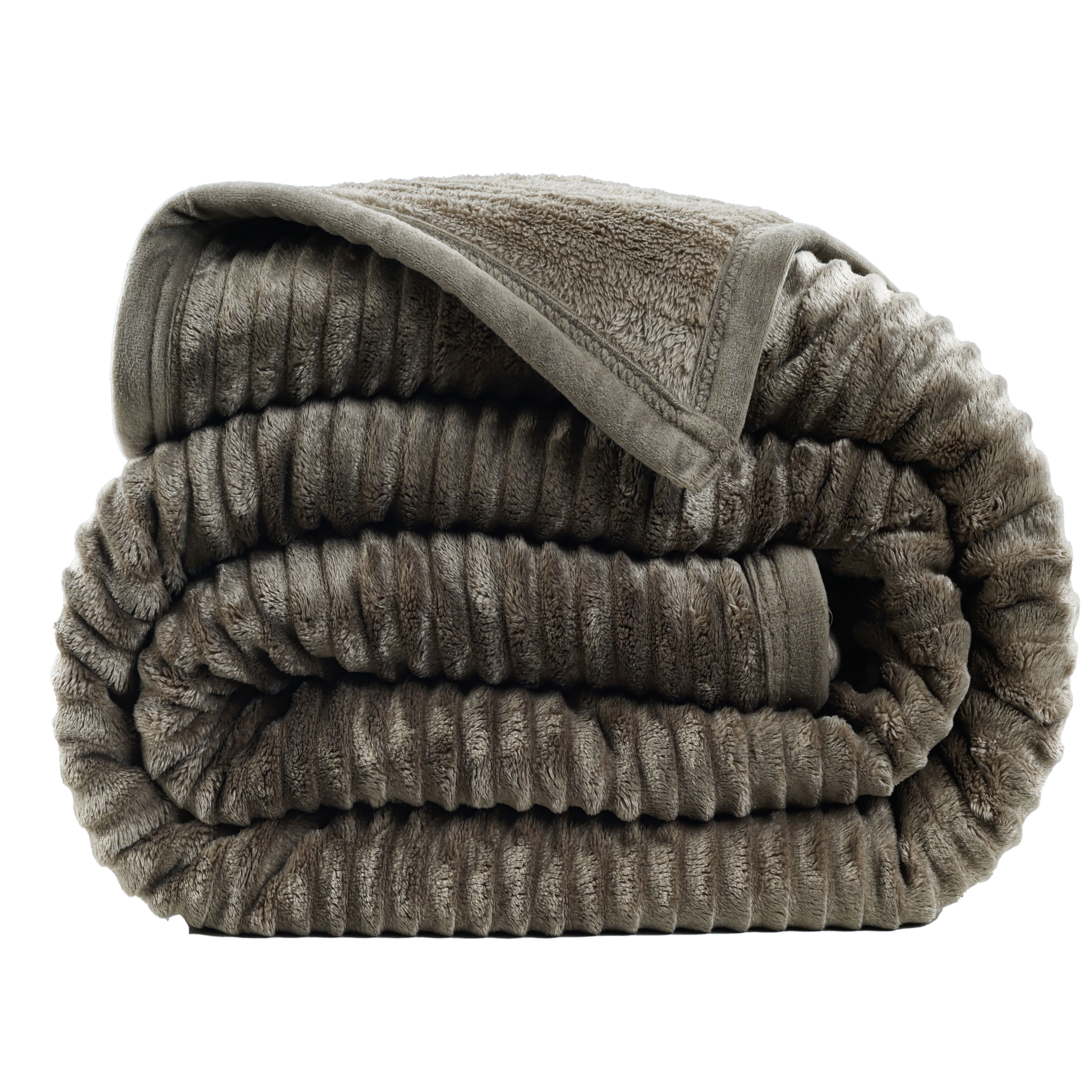 Olive Cozy Plush Super Soft AC Blanket