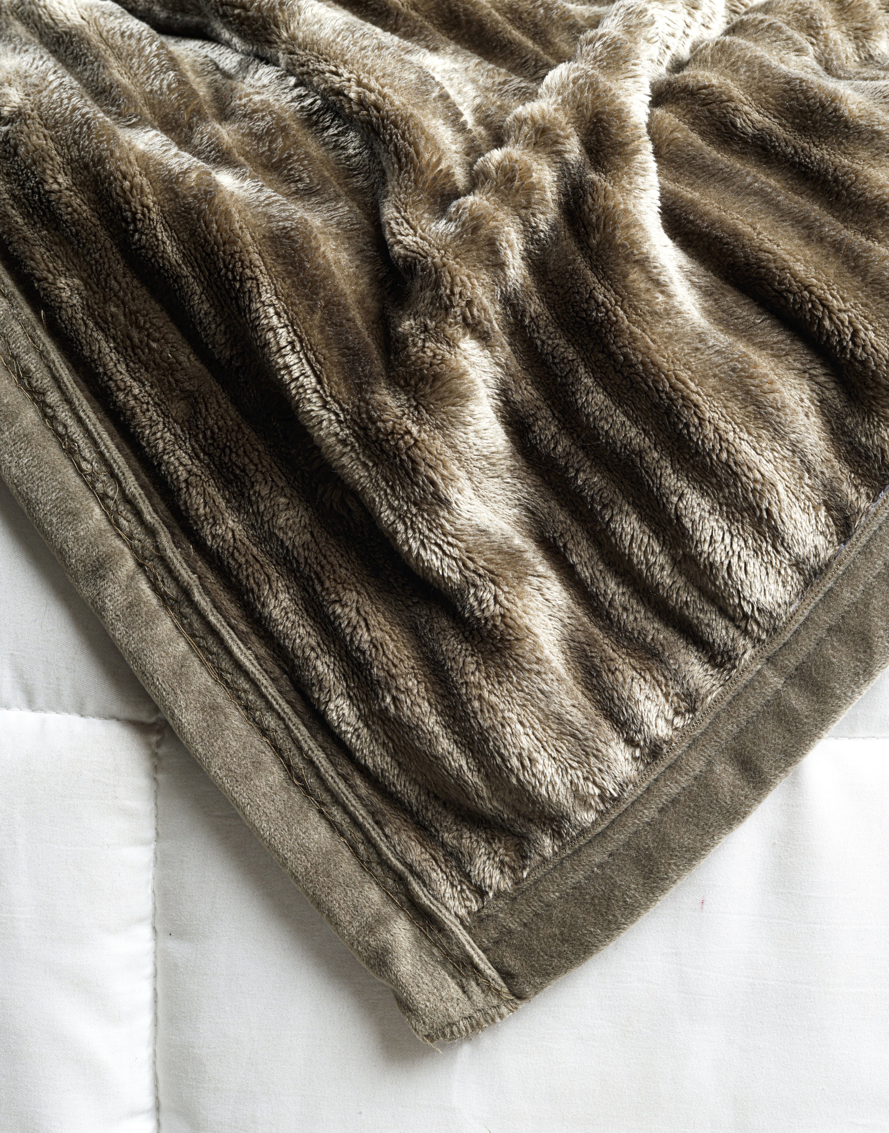 Olive Cozy Plush Super Soft AC Blanket